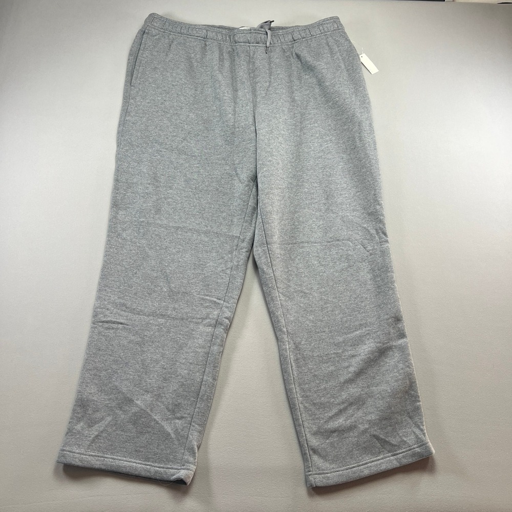 Amazon Essentials Sweatpants Mens 2XL Heather Gray Fleece Lined Straight Leg